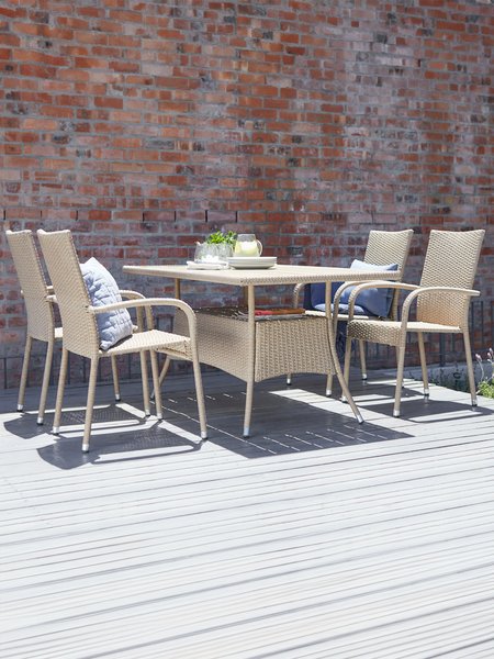 STRIB L150 table + 4 GUDHJEM chaises naturel