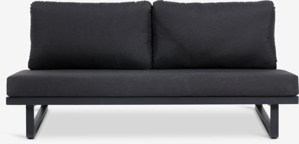 Lounge-Sofa OSEN 3 Personen schnelltrocknend dunkelgrau