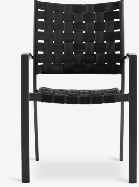 STENUNGSUND L60 tafel grijs + 2 JEKSEN stoelen zwart