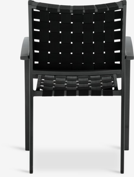 STENUNGSUND L60 tafel grijs + 2 JEKSEN stoelen zwart