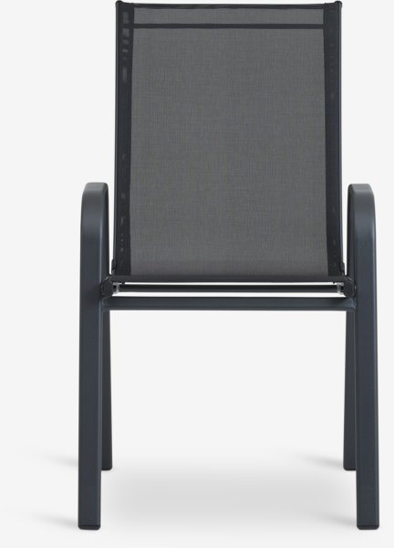Stapelbar stol LEKNES svart