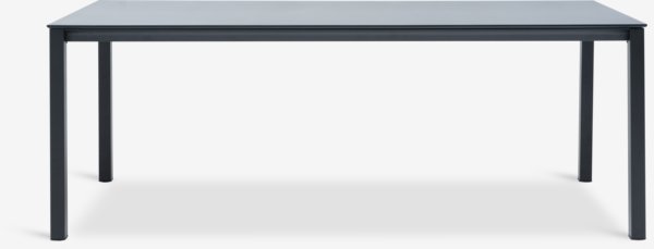 LANGET L207 bord sort + 4 KRISTIANSTAD stol grøn