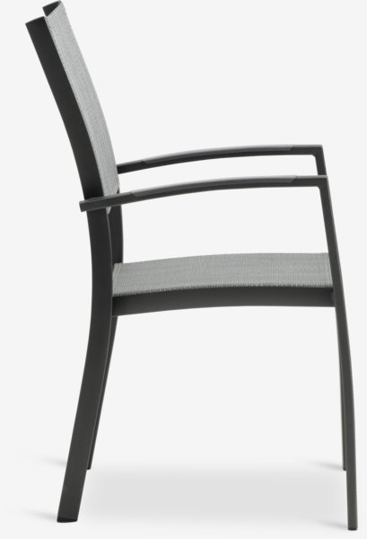 HAGEN Tavolo L214 cm + 4 STRANDBY Sedie grigio