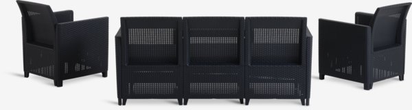 Set lounge MOLDE 5 posti grigio