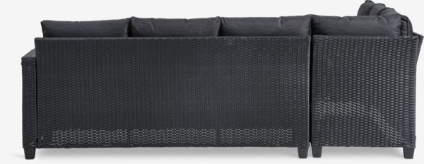 Lounge-Set AGERMOSE 6 Personen schwarz