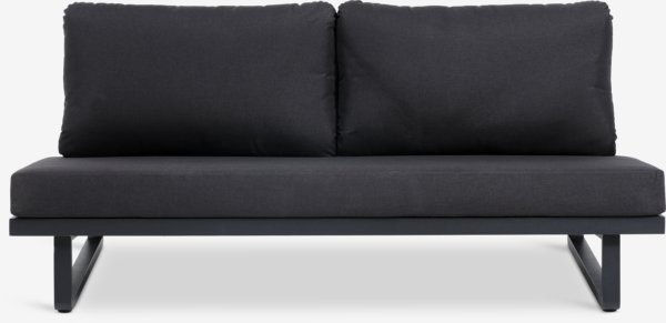 Lounge-Sofa OSEN 3 Personen schnelltrocknend dunkelgrau