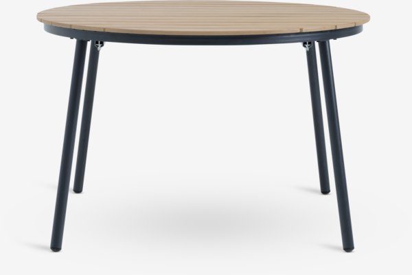 Table de jardin TAGEHOLM Ø118xL118/168 naturel