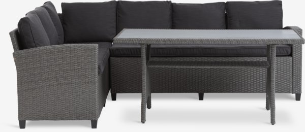 Lounge set ULLEHUSE 6-seater storage grey