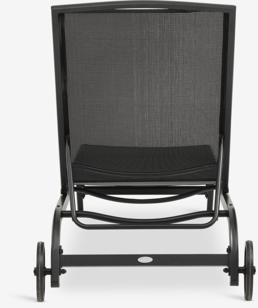 Sun lounger HANSTHOLM W76xL200 black