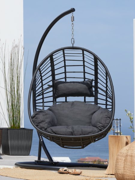Silla colgante GJERN A118xA184xP106 negro