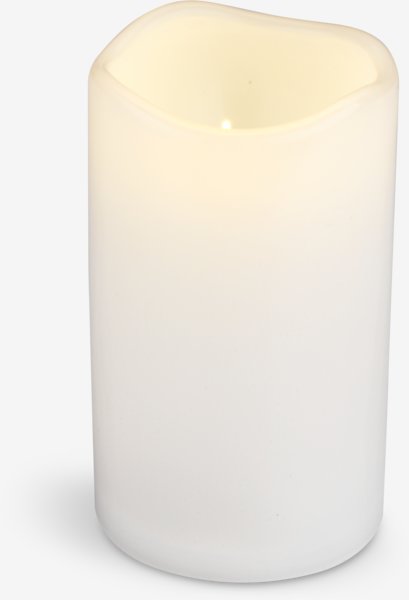 LED svíce SOREN Ø8xV10 cm bílá