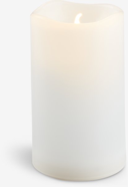 Vela pilar LED SOREN Ø6xA9cm blanco