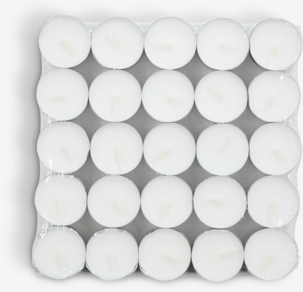 Tealights REGNER pack of 50 white