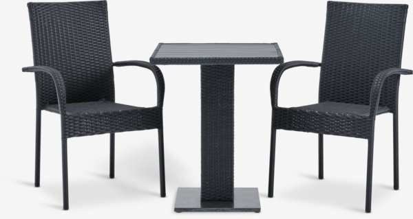 THY L60 table + 2 GUDHJEM chair black