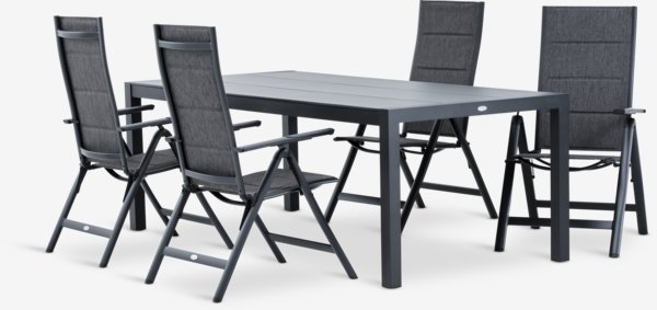 HAGEN L214 table + 4 MYSEN chair grey