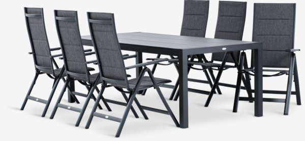 HAGEN L214 table + 4 MYSEN chair grey