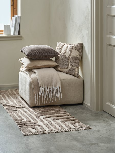 Zierkissen DVERGFAKS 45x45 grau/beige