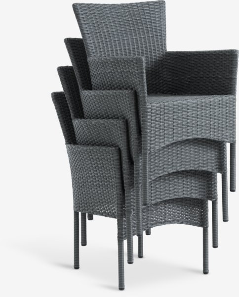 PINDSTRUP L205 table + 4 AIDT chair grey