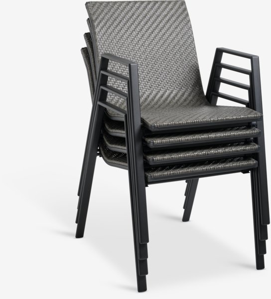 Tavolo TIPMOSE L70 cm + 2 sedie DOVERODDE grigio