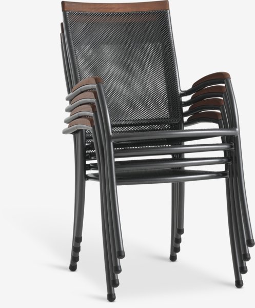 Rakásolható kerti szék LARVIK szürke