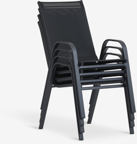 Stacking chair LEKNES black