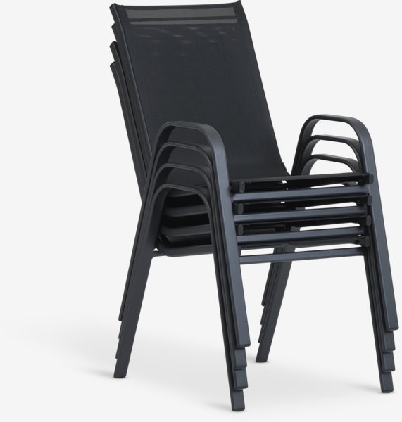 JERSORE Tavolo L140 cm + 4 LEKNES Sedie nero
