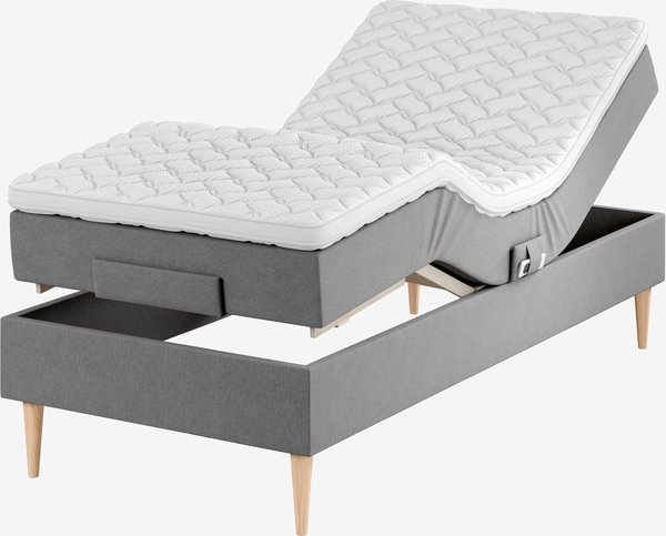 Elektrisch bed 90x200 TONDRA GE45 grijs-23 DREAMZONE