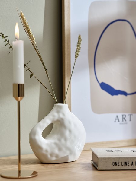 Vase SIGFRED l16xL7xH14cm blanc