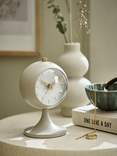 Clock KIM W8xL9xH14cm grey