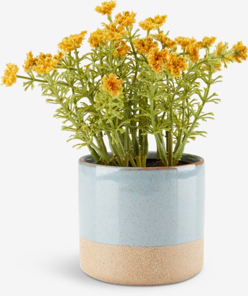 Artificial plant KALLE D13xH16cm yellow JYSK