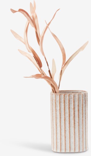 Vase LARSEN W11xL6xH18cm beige/terracotta