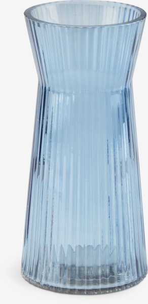 Vase HILBERT Ø8xH16cm blå