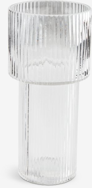 Vase RUNE Ø12xH25cm transparent