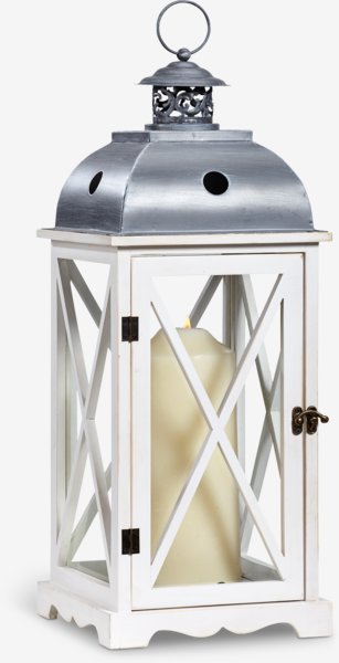 Laterna BOB Š22xD22xV58 cm bela