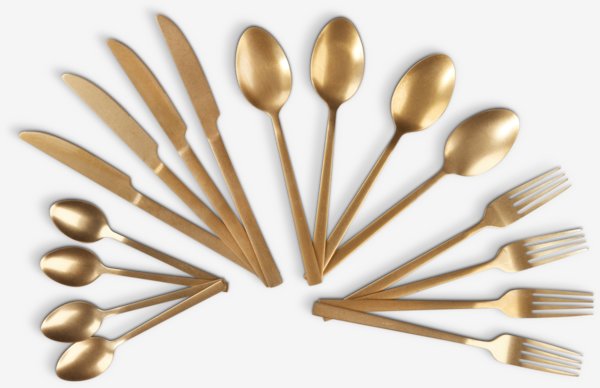 Cutlery set MIKAEL gold 16 pieces