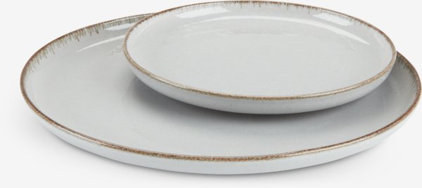 Assiette FERDUS Ø19cm porcelaine gris