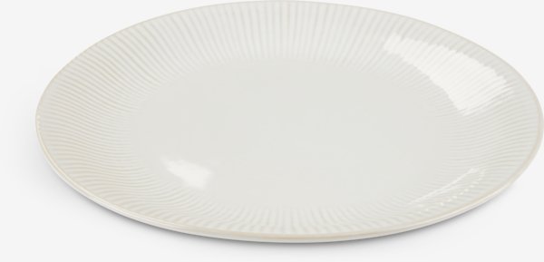 Plato STEFFEN Ø27cm cerámica blanco