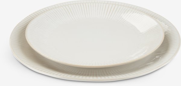 Plato STEFFEN Ø27cm cerámica blanco