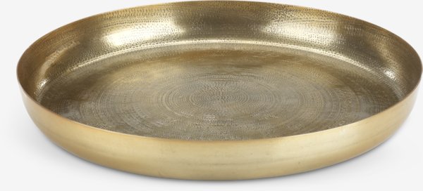 Decorative tray ERLING D34xH4cm brass