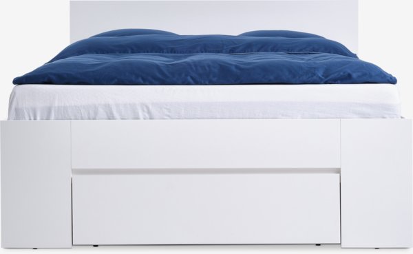Letto LIMFJORDEN 160x200 cm 3 cassetti bianco