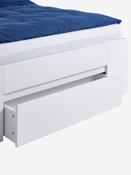 Bed frame LIMFJORDEN 3 drawers Euro Double white