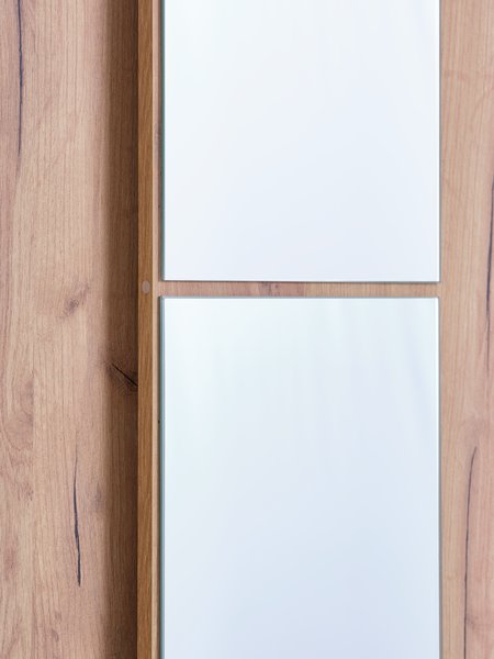 Kleiderschrank ODDER 179x201 3 Schiebetüren m/Spiegel eiche