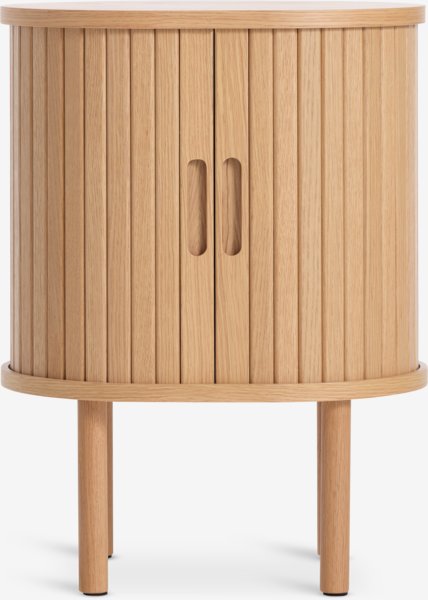 Bedside table LYNGVIG 2 tambour doors natural oak