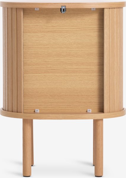 Bedside table LYNGVIG 2 tambour doors natural oak