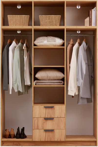 Wardrobe JENSLEV 144x176 oak