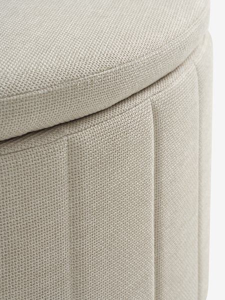 Banc KAPPEL a/rangement tissu sable clair