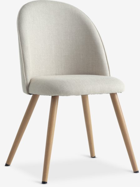 Spisestol THORUP beige stoff/eikefarget