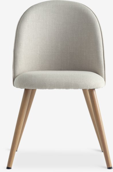 Spisestol THORUP beige stoff/eikefarget