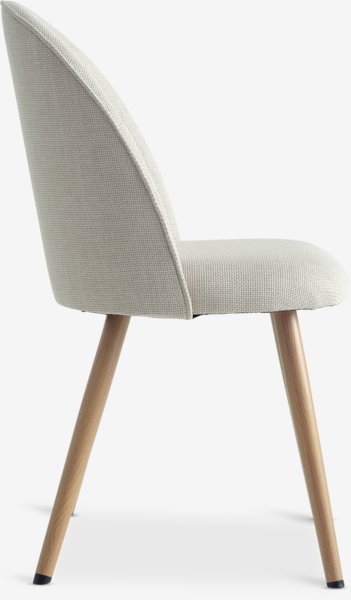 Spisestol THORUP beige stoff/eikefarget