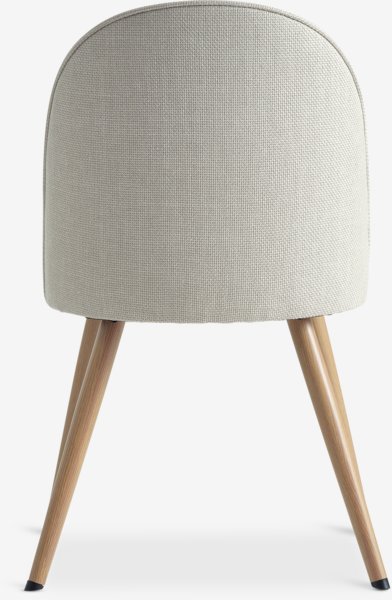 Spisestol THORUP beige stoff/eikefarget